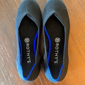 Rothy's Black Rounded Toe Flats Size 8